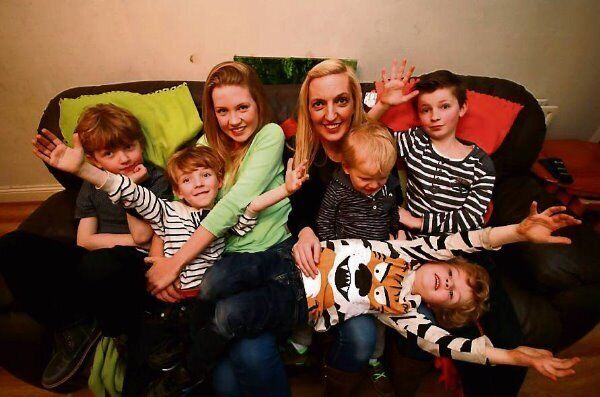 Jen Hogan and her family. Jen Hogan and her family.