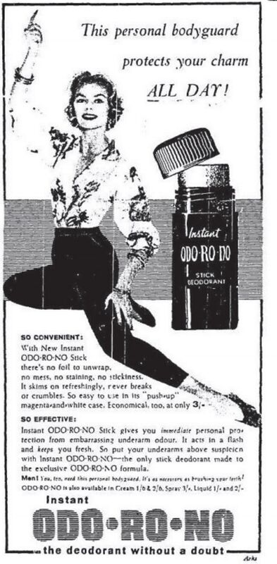 Advert for Odo-ro-no stick.