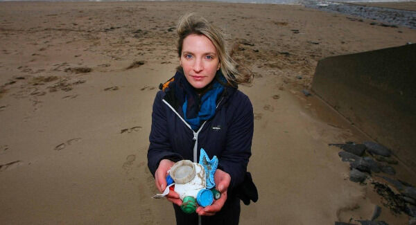 Plastics found on a beach