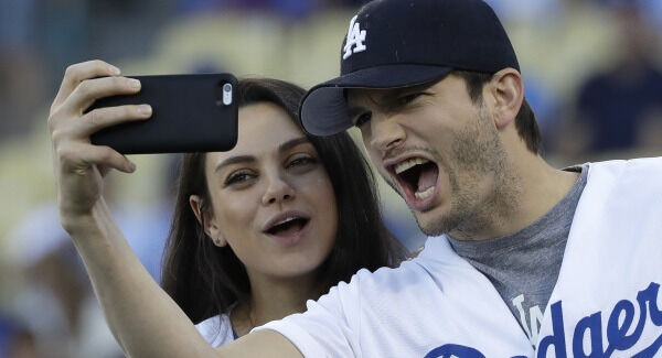 Ashton Kutcher and his wife Mila Kunis