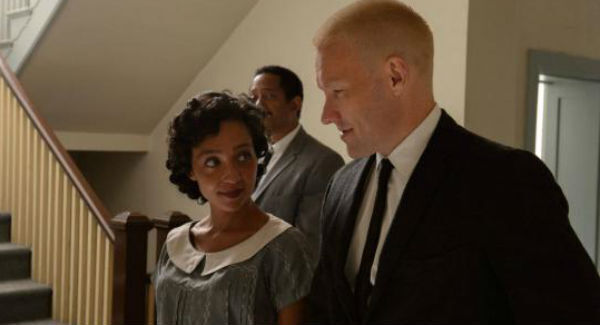 Negga alongside co-star Joel Edgerton in the Oscar-nominated flick, Loving.