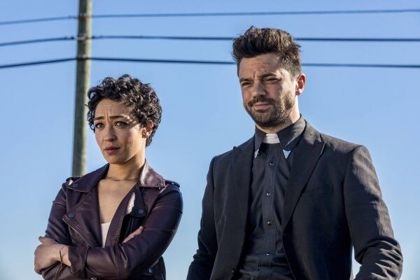 Ruth Negga in Preacher with co-star Dominic Cooper.