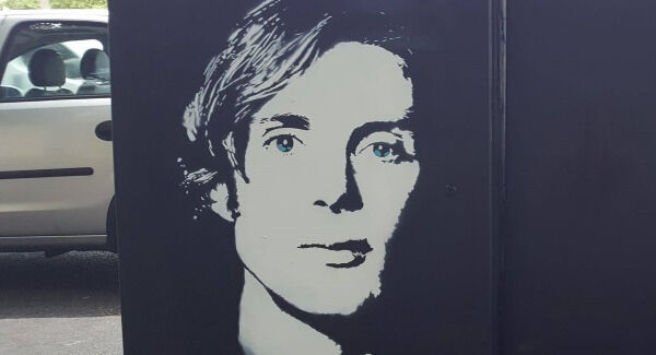 Cillian Murphy, as painted by Mad About Cork volunteers on a utility box on South Mall Cillian Murphy, as painted by Mad About Cork volunteers on a utility box on South Mall