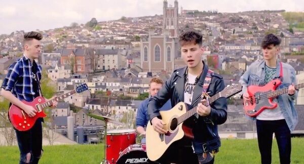 Gerald and band members in thier Fish in the Sky msuic video. Gerald and band members in thier Fish in the Sky msuic video.