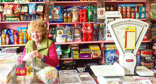 Mrs Evans in her shop, M. Evans, in Bantry, Co. Cork