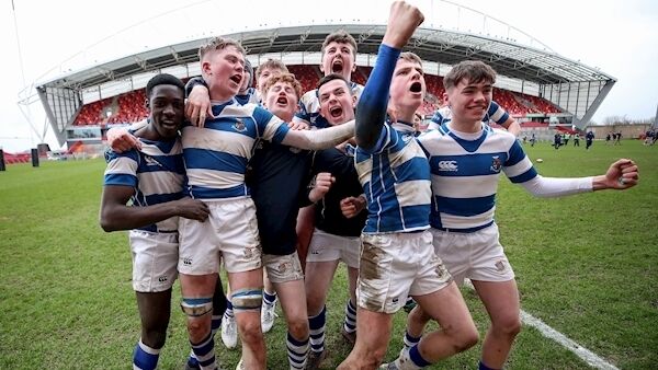 Rockwell players celebrate after the game. Credit ©INPHO/Bryan Keane