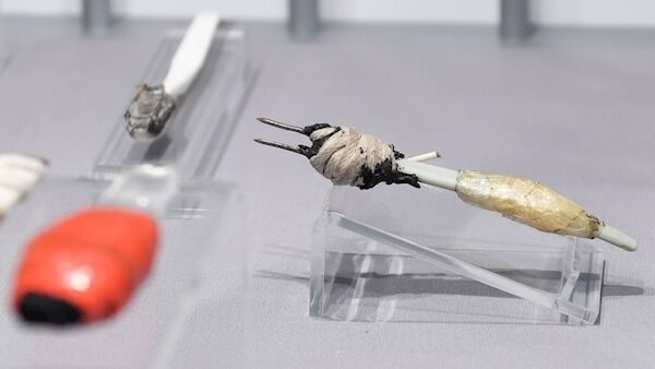 One of the artefacts on display. Pictures: David Keane