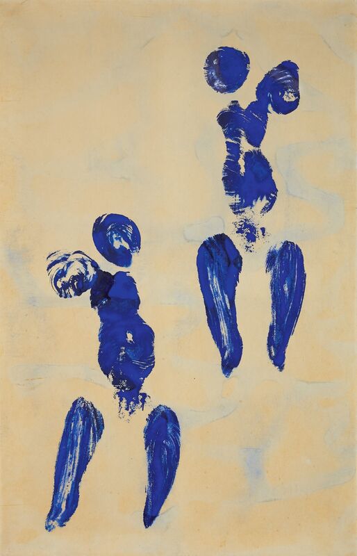 Untitled Anthropometry by Yves Klein at Sotheby's in London on Tuesday.