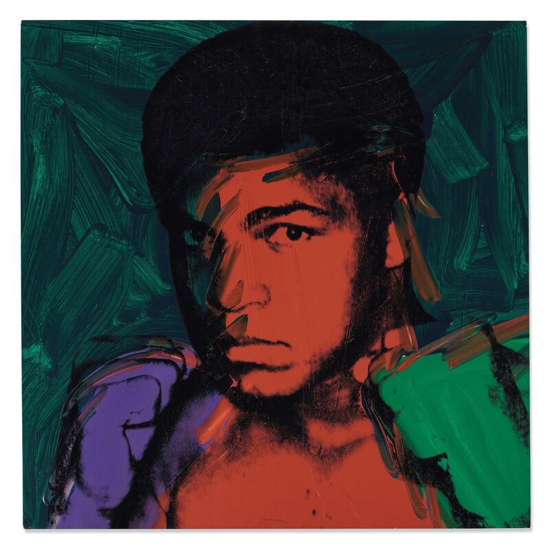 Muhammad Ali by Andy Warhol (1928-1987) at Christie's in London on Wednesday.