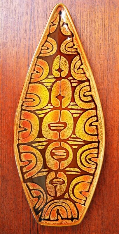 An Aegean spear shaped tray for Poole. 1960s.