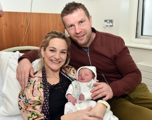 Marie and Niall O'Brien with newborn Joey Kieran O'Brien. Marie and Niall O'Brien with newborn Joey Kieran O'Brien.