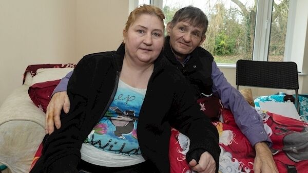 Helen, with her husband Tom, at their new home in Charleville, Co. Cork