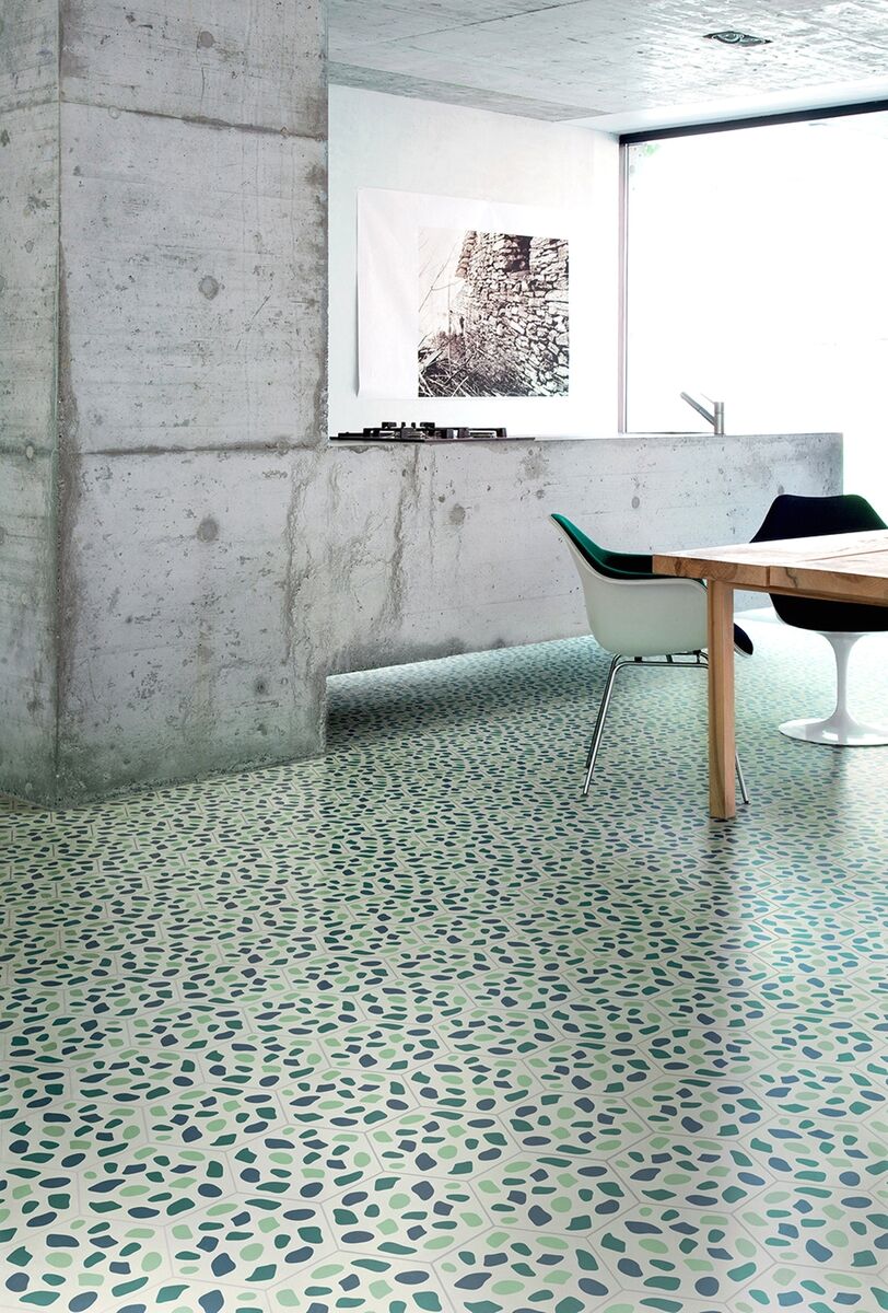 Tom Dixon’s cement Grit tiles by Bisazza, €142.50 per square metre.
