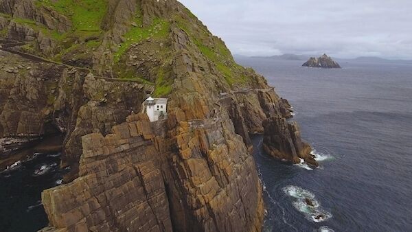Skelligs Lighthouse, where huge waves were part and parcel of the lighthouse keepers’ roles.