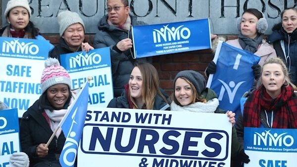 Nurses outside Beaumont Hospital on the first day of strike action last Wednesday. Nurses outside Beaumont Hospital on the first day of strike action last Wednesday.