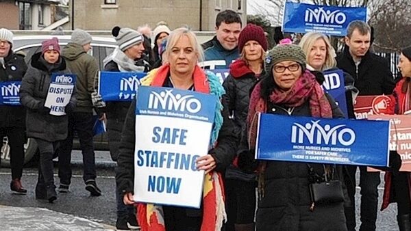 Colette at the nurses’ strike at Louth County Hospital last week.