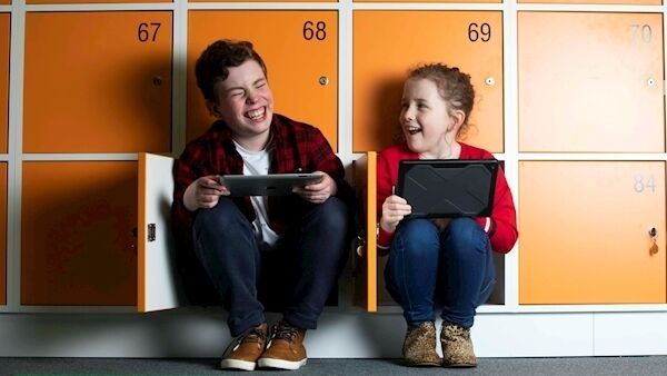 Charlie and Grace Naughton at the launch of Trend Micro’s ‘Whats Your Story?’ video competition for Safer Internet Day, which takes place today. The competition asks young people to create a video on the question ‘If you could have one special power that would make online life better, what would it be?’ Enter at whatsyourstory.trendmicro.ie Picture: Clare Keogh