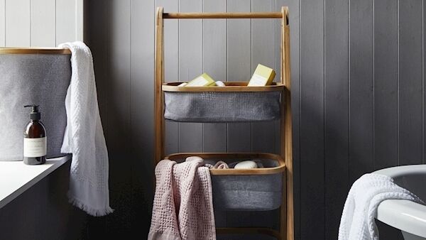 Stylish storage with t h e C o n s i d e r e d bamboo tier shelf unit (€90)