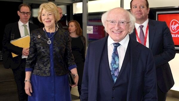 President Michael D Higgins pictured tonight as Presidential candidates arrived at Virgin Media Television Studios in Dublin for Virgin Media Television's Presidential Debate with Pat Kenny. Picture: Brian McEvoy