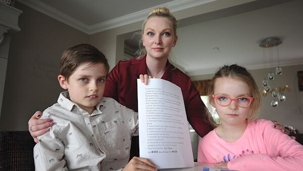Grainne Finucane with her children Finn and Saoirse Lily Savino with Finn's letter. Grainne Finucane with her children Finn and Saoirse Lily Savino with Finn's letter.