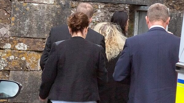 Rita O'Driscoll (blonde hair) is taken into Macroom District Court. Pic: John Delea