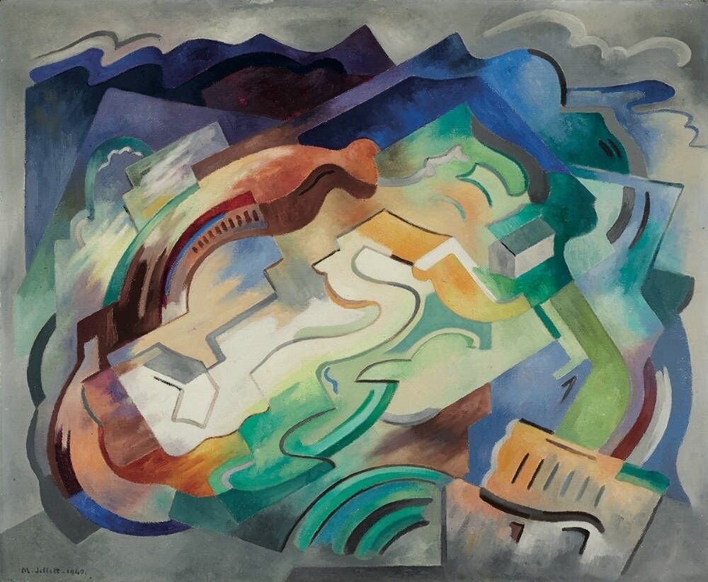 The Land Eire by Mainie Jellett, above, sold for a record €132,000 at Whyte’s.