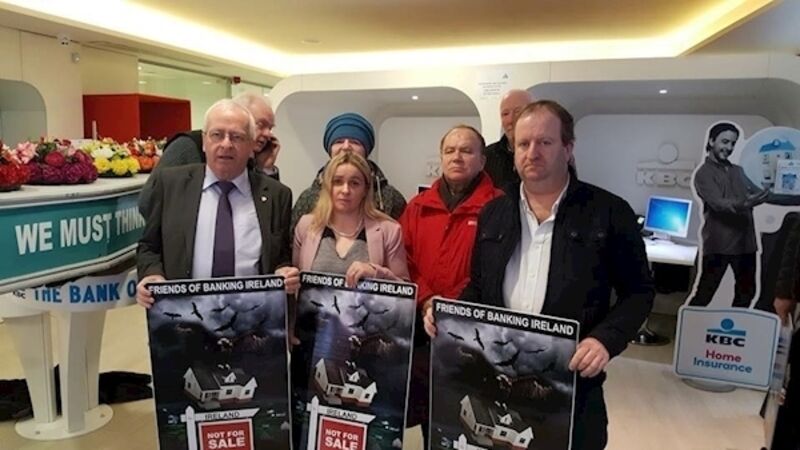 TDs occupying bank in Dublin over Roscommon eviction TDs occupying bank in Dublin over Roscommon eviction