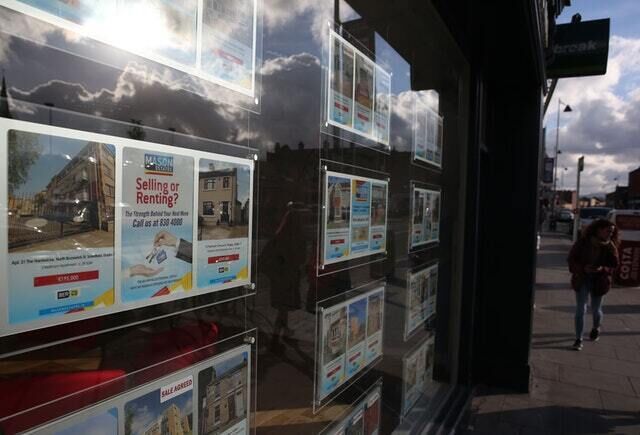 An estate agents shop window in Dublin (Brian Lawless/PA) An estate agents shop window in Dublin (Brian Lawless/PA)