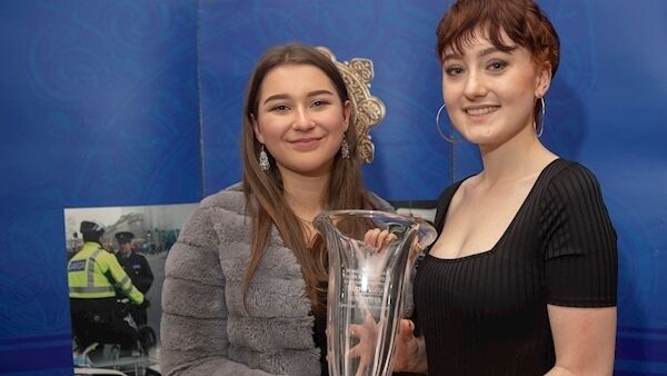 Aleesha Wiegandt, Ballydehob (overall award), and Leah Pyburn, Schull (districtaward), at the ceremony last night. Aleesha Wiegandt, Ballydehob (overall award), and Leah Pyburn, Schull (districtaward), at the ceremony last night.