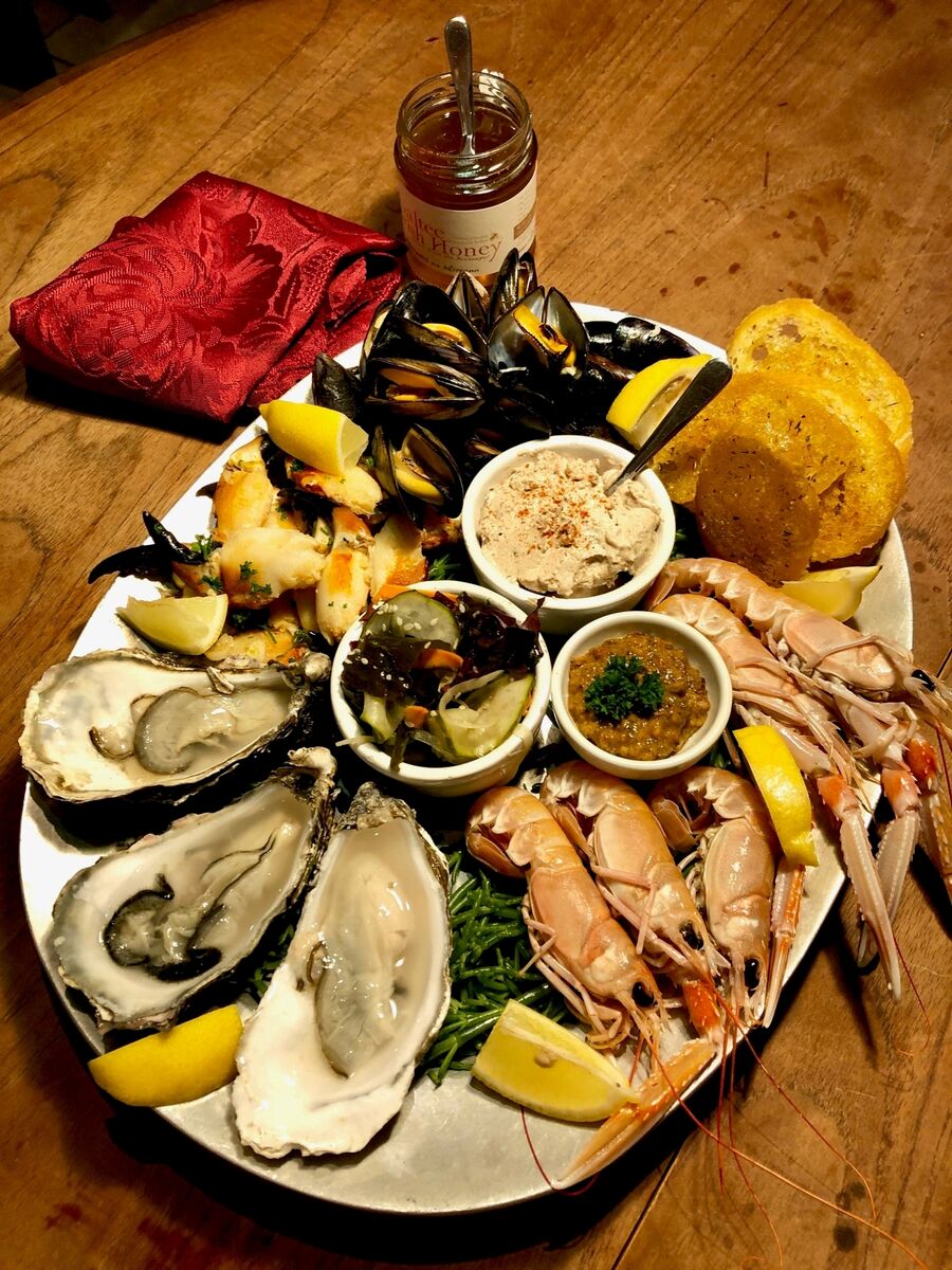 Joe's seafood smorgasbord.