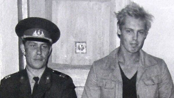 Imre Aralkas pictured after an arrest in 1979.