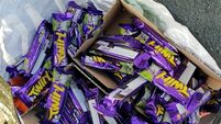 Man arrested after being found with huge stash of chocolate
