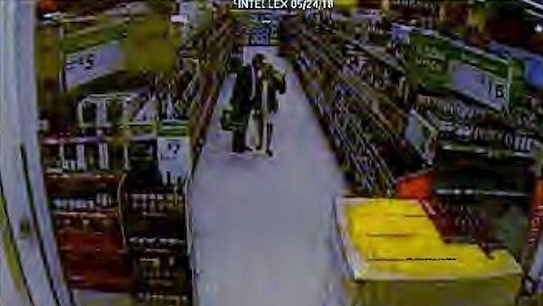 A still taken from CCTV dated 24/05/18 of Christina Abbotts and Zahid Naseem.