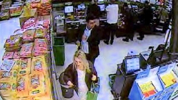 A still taken from CCTV dated 24/05/18 of Christina Abbotts and Zahid Naseem.