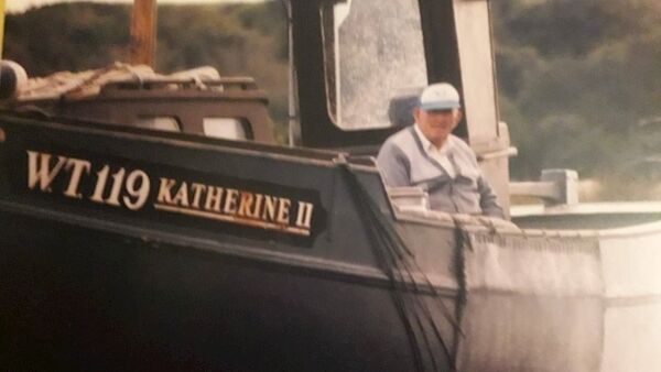 The late Jim O’Donnell who used to fish for lobster around Moynish Beg in the 1940s and 50s when the island was much bigger. Picture: John O’Donnell
