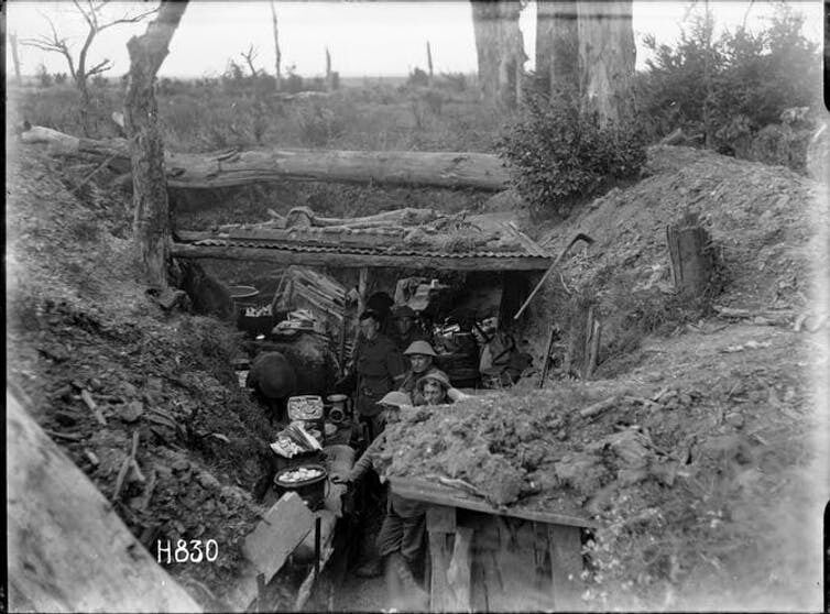 Luxury accommodation, Western Front-style. nationallibrarynz_commons