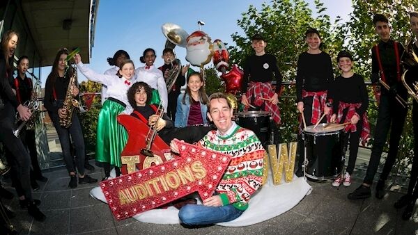 Ryan Tubridy pictured with auditionees, Anna Doody, Scoil Mhuire Ballincollig Choir, Rebel Brass Jazz group and Drumadoir Drummers. Ryan Tubridy pictured with auditionees, Anna Doody, Scoil Mhuire Ballincollig Choir, Rebel Brass Jazz group and Drumadoir Drummers.