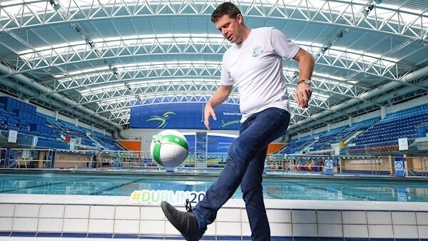 Former soccer international Niall Quinn at the National Aquatic Centre, which emerged from the Abbotstown plan and the cost of which soared from €30m to €62m. Picture: Sam Barnes/Sportsfile