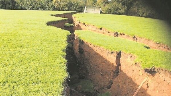 A sinkhole at Drumgossatt National School