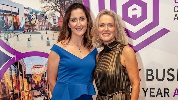Niamh Murphy and Vicki Crean at the CBA annual gala dinner and business awards.
