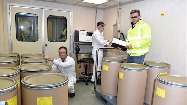 Davide Botta (right) production manager with Mark Ford (left) and Ger Horgan at the finished product manufacturing area