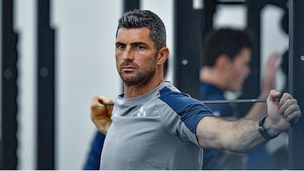 Rob Kearney during an Ireland Rugby gym session at the Ichihara Suporeku Park in Ichihara, Japan. Photo by Brendan Moran/Sportsfile.