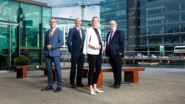 Aidan Magner, Head of Process Excellence; Brian O'Brien, Head of Growth Strategies & Coffee Conversations; Juliet Murphy, Leadership Development Specialist, and Brian Cremin, Managing Partner; pictured at Cork's City Quarter. Picture: Michael O'Sullivan /OSM PHOTO.