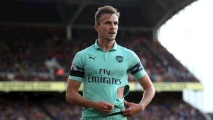 Arsenal defender Holding ruled out for rest of the season