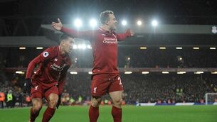 Liverpool return to top of the table after super sub Shaqiri helps down Man United