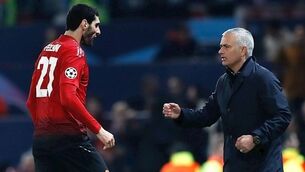 Marouane Fellaini fires dreary Man United to Champions League knockout stages