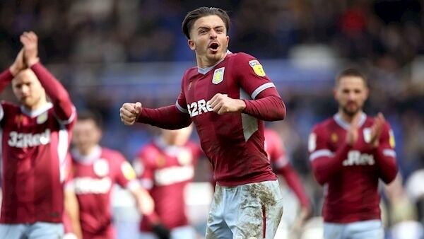 Jack Grealish celebrates after the final whistle. Picture: Nick Potts/PA Wire.