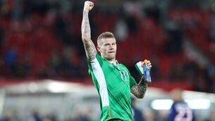 James McClean celebrates the win 12/11/2016