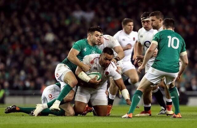 Conor Murray tackles Mako Vunipola (Brian Lawless/PA) Conor Murray tackles Mako Vunipola (Brian Lawless/PA)