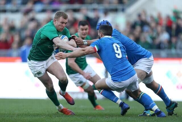 Keith Earls was among Ireland&rsquo;s tryscorers in their 26-16 win (Steven Paston/PA)